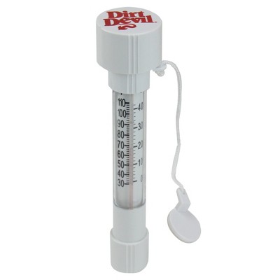Pool Central Swimming Pool Thermometer with Cord and Removable Buoy 8.25” - White