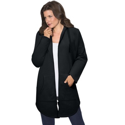 Roaman's Women's Plus Size Fleece Zip Hoodie Sweatshirt