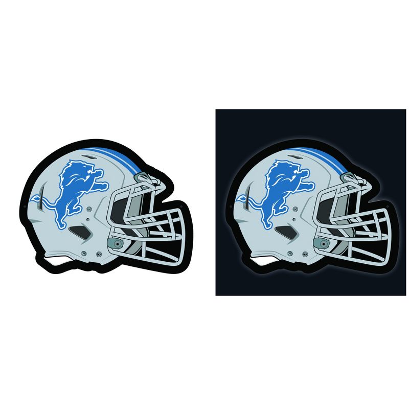 Evergreen Ultra-Thin Edgelight LED Wall Decor, Helmet, Detroit Lions- 19.5 x 15 Inches Made In USA, 1 of 7