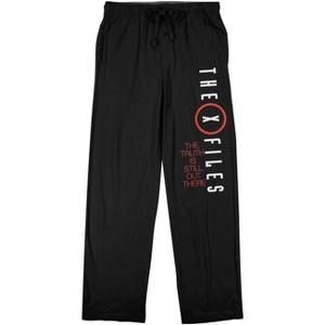 The X-Files Series Logo Men's Black Graphic Sleep Pants - 1 of 2