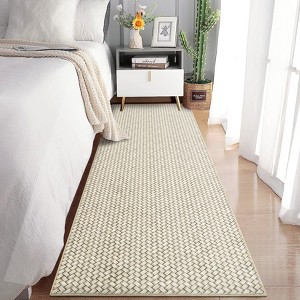 Modern Braided Printed Area Rug Machine Washale Easy Cleaning Indoor Carpet - 1 of 4