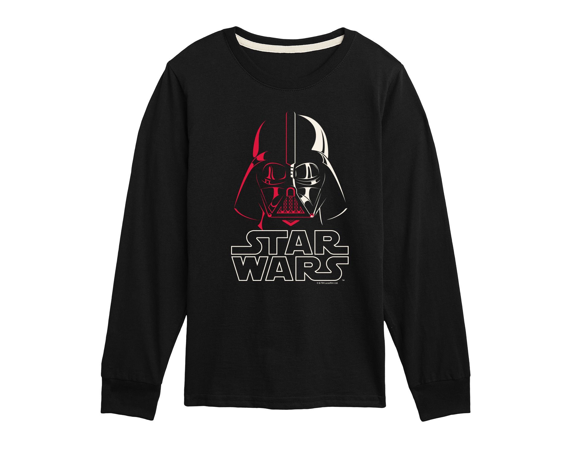 Boys' Star Wars Darth Vader Logo Long Sleeve Graphic T-Shirt - Black - Medium