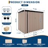 2 Trash Cans Metal Outdoor Storage, 3x6 FT Garbage Bin Storage Shed with Chain Lid, Garbage Can Metal Sheds for Garden, Backyard, Lawn and Patio - 3 of 4