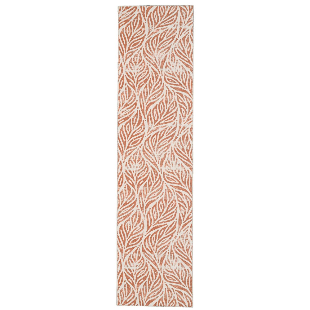  Washable Leona Rug Ivory/Rust