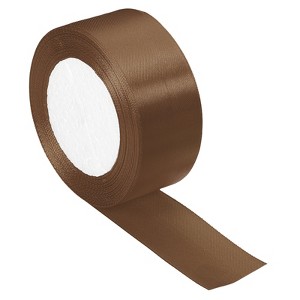 Unique Bargains Single Side Solid DIY Wrapping Decoration Roll Satin Ribbons - 1 of 4