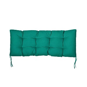 60" x 19" x 3" Sunbrella Canvas Tufted Outdoor Bench Cushion - Sorra Home - 1 of 3