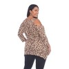 Plus Size Leopard Cold Shoulder Tunic - White Mark - 3 of 4