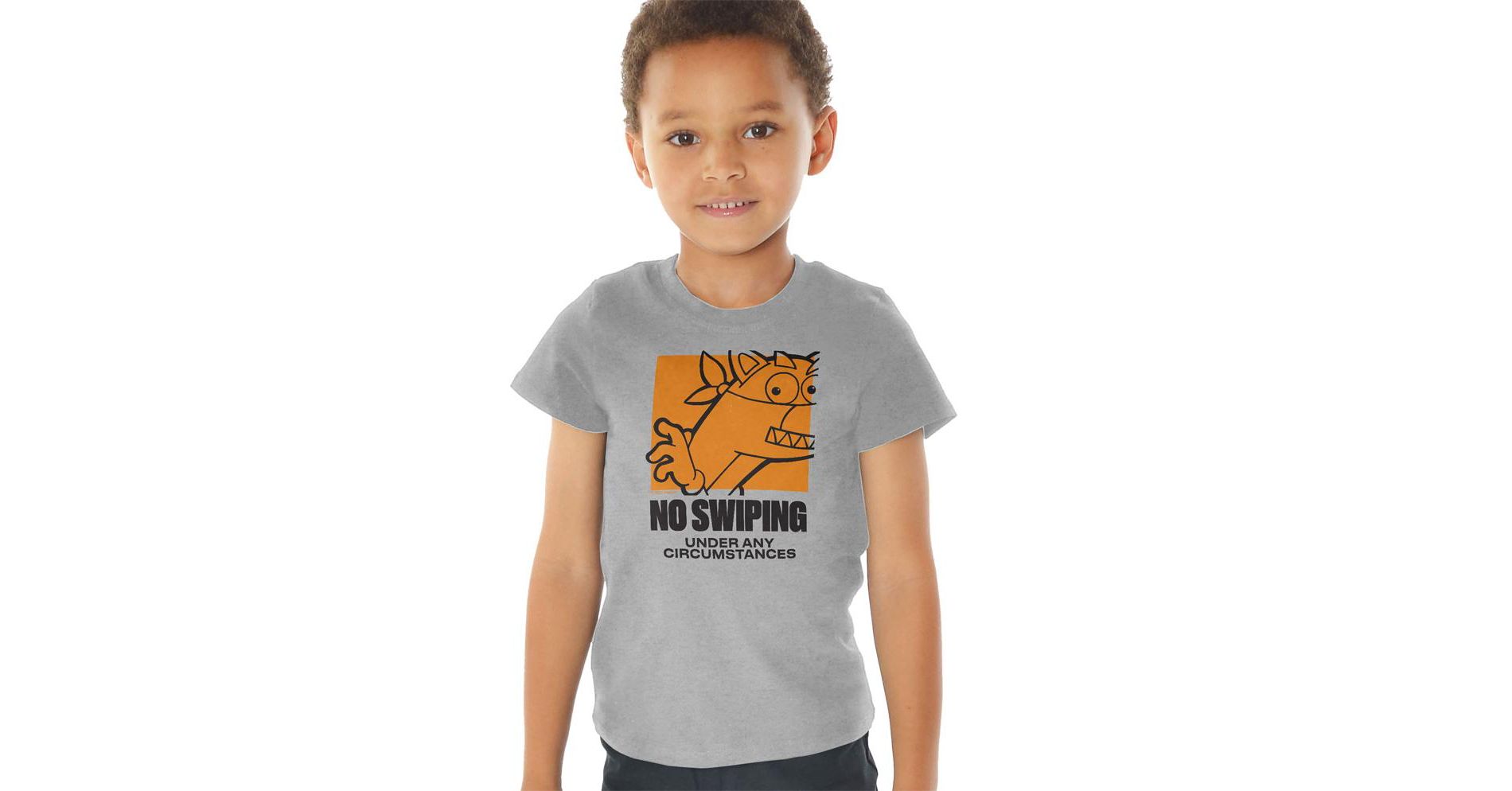 Toddler Boys' Dora the Explorer No Swiping Under Any Circumstances T-Shirt (4T) Athletic Heather