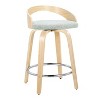 LumiSource Set of 2 24" Grotto Swivel Counter Height Barstools Natural/Green - 2 of 4