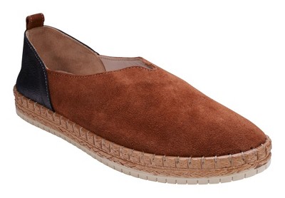 Cools 21 Paisley Two Tone Memory Foam Suede Slip on Flats