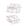 TiramisuBest 3-in-1 Pull Out Sleeper Sofa Bed, Couch Bed, Loveseat Futon Sofa,Foldable Sofa with Adjustable Backrest & Rotating Stand,Gray - 3 of 4