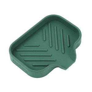Silicone Bathroom Soap Dishes with Drain Spout-Bathroom and Kitchen Sink Organizer - 1 of 1