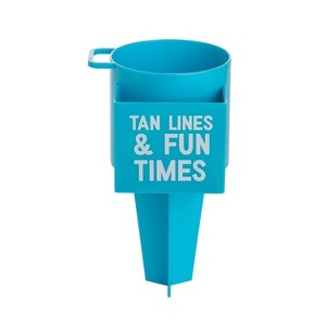 Beachcombers 8" PLASTIC BLUE TAN LINES DRINK SPIKE - 1 of 2