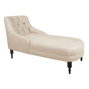 Chaise Linen Talc - Skyline Furniture