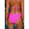 Moda Minx 'Antigua' Hot Pink Tie Side Bikini Bottoms - 3 of 4