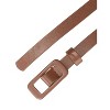 Allegra K Women's Thin Nonporous Rectangle Buckle Plus Size Jeans Dress Waist Belts - 2 of 4