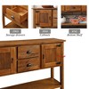PAGED 48 inch Rectangle Console Table,Retro Entryway Table with 2 Drawers and Cabinets for Living Room,Hallway - 4 of 4