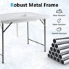Tangkula 4 FT Folding Ice Bin Table Outdoor Ice Cooler Table w/ Matching Skirt Party BBQ - 4 of 4