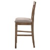 Brown Weathered Oak Cross Back Counter Stools Set of 2 - 3 of 4
