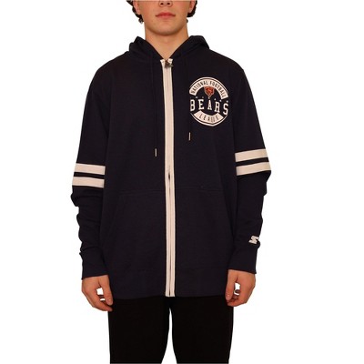 STARTER Mens Chicago Bears Hoodie Sweatshirt, Blue, Large