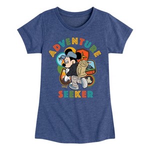 Girls' - Disney - Adventure Seeker Fitted Short Sleeve Graphic T-Shirt - 1 of 4