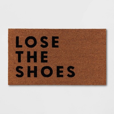 Image of 1'4"x2'4" 'Lose the Shoes' Coir Doormat Natural - Room Essentials™