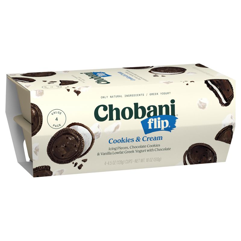 Chobani Flip Cookies &#38; Cream Low Fat Greek Yogurt - 4ct/4.5oz, 3 of 12