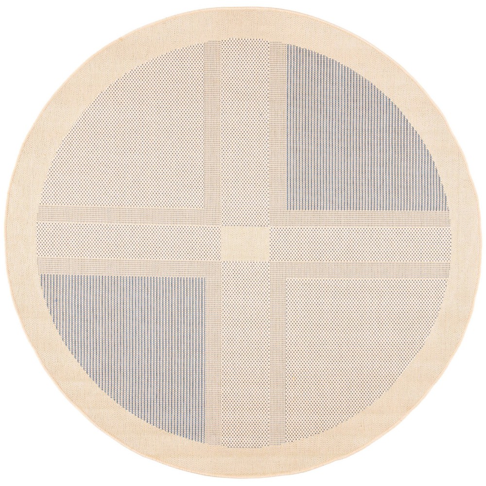 6'7in Round Montpellier Rug Natural/Blue - Safavieh