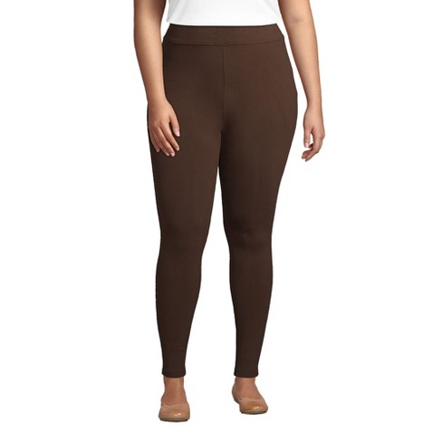 Lands' End Women's Plus Size Starfish Mid Rise Knit Leggings - 1x - Rich  Coffee : Target