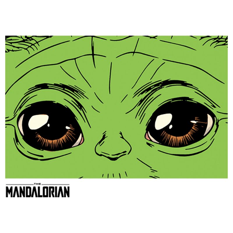Men's Star Wars The Mandalorian The Child Hypnotic Eyes T-Shirt, 2 of 6