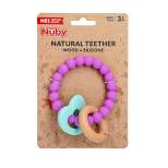 Nuby Silicone and Wood Teething Bracelet - Purple