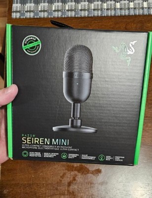 Razer Seiren Mini USB Condenser Microphone: for Streaming and Gaming on PC  - Professional Recording Quality - Precise Supercardioid Pickup Pattern 