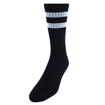 Ctm Men's Big And Tall Striped Tube Socks (4 Pairs) : Target