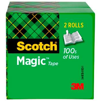 Scotch 845 Book Tape 1.50 Inches X 15 Yards 3 Inch Core Crystal Clear for  sale online