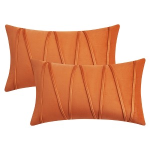 REGALWOVEN Sofa Living Room Decor Solid Velvet Square Throw Pillow Covers 2 Pcs - 1 of 4