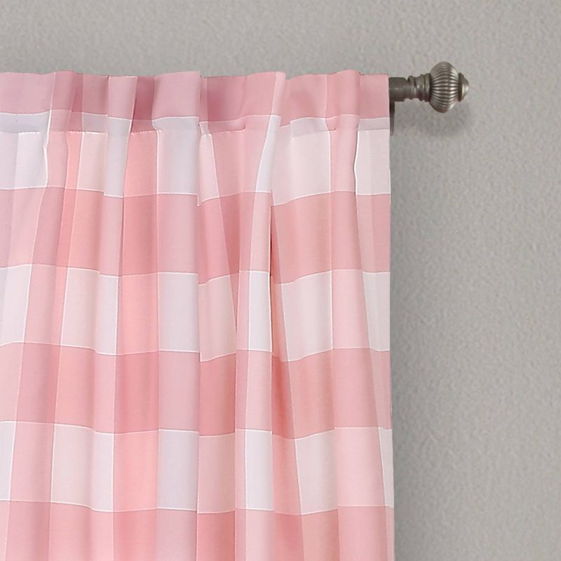 Set of 2 Kelly Checker Light Filtering Window Curtain Panels - Lush Décor, 3 of 13