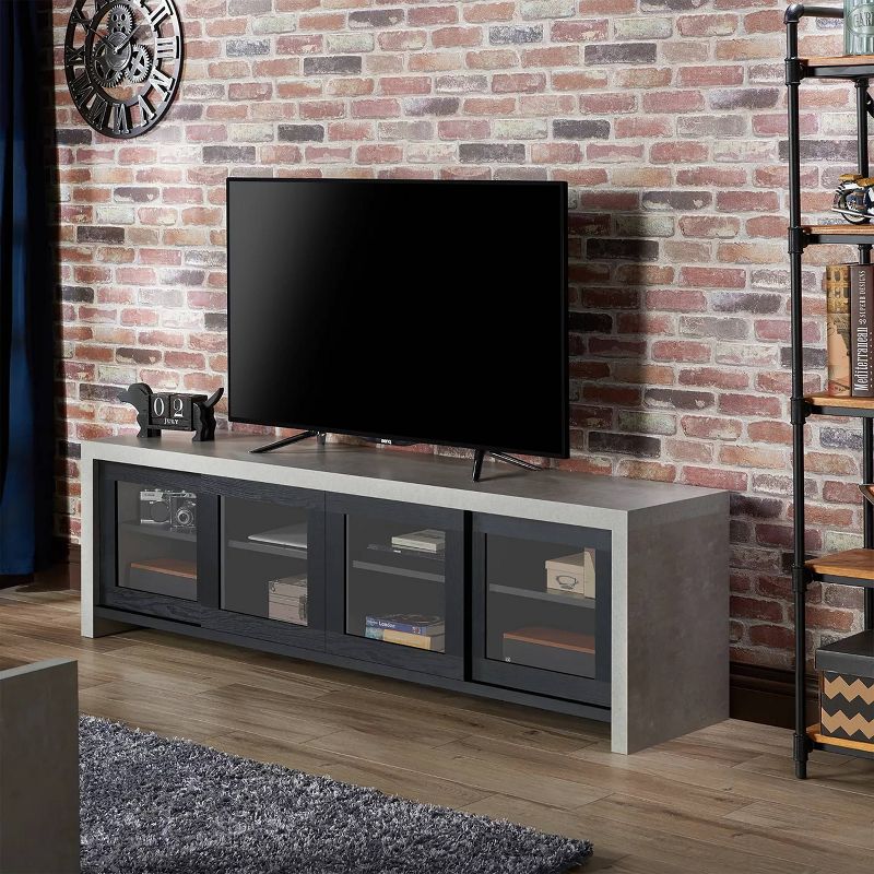 Briggin Industrial TV Stand for TVs up to 70&#34; Black - HOMES: Inside + Out, 3 of 9