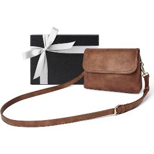 Small Crossbody Bags for Women, Vegan Leather Cell Phone Purse, Mini Travel Purse with Adjustable Strap - 1 of 4