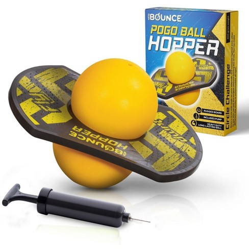 New Bounce Pogo Ball Hopper for Kids - Pogo Trick Board Balance Ball - Grey  and Yellow