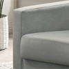 Velvet Accent Armchair with Tufted Back, Full Foam Seat and Square Arms for Living Room - 4 of 4