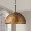 Possini Euro Design Julian 24" Rustic Industrial Pendant Ceiling Light Fixture Dining Room Over Table Kitchen Island Dome 4-Light Brown Bronze Finish - 2 of 4