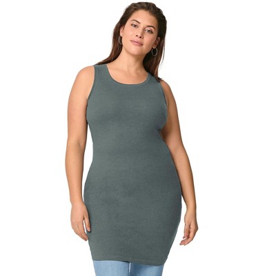 ellos Plus Size Long Sleeveless Tank