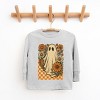 Checkered Ghost Floral Vintage - Youth Long Sleeve Graphic T-Shirt and Toddler Long Sleeve Graphic Tee - 2 of 3