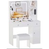 Modern LED Vanity Desk with Mirror,Power Outlet Makeup Vanity Table - 2 of 4