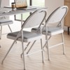 Whizmax Folding Chairs 4 Pack, Metal Foldable Chair with Cushion and Non-Slip Feet Pads, PU Party Chairs for Indoors and Outdoors, Dining Room - 2 of 4
