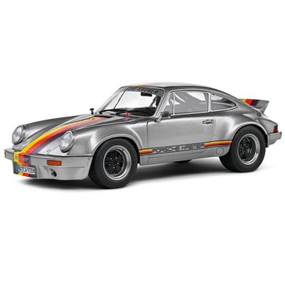 1973 Porsche 911 RSR "Kremer" Silver Metallic with Stripes 1/18 Diecast Model Car by Solido