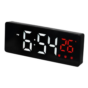 REGALWOVEN Plastic Digital Corded Adjustable Accurate Dimmable Electric Alarm Clock 6.3 x 2.4 x 1 inch - 1 of 4