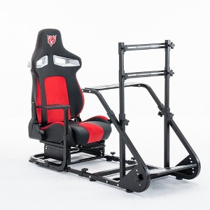 APRILSOUL Enhanced and stable racing wheel cockpit, compatible with Fanatec, PXN, Thrustmaster, and Logitech adjustable driving simulators - 1 of 4
