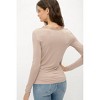 Women's Lace V Neck Modal Top - mystree - 3 of 3