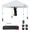Outdoor Tent, Portable Coating Tent 10 x 10 ft, Picnic Tent, Folding Canopy Tent with Hand Bag, Waterproof Windproof UV Protection Tent, White - 2 of 4